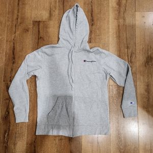 Champion unisex grey zip up hoodie size medium cozy casual comfy everyday staple